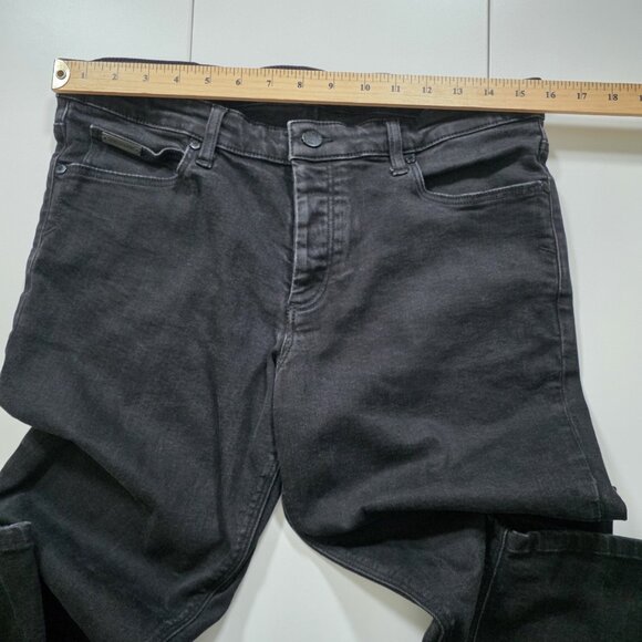 Zadig & Voltaire Jeans Mens 32x30 Black Denim Homme Strokes Noir Grunge Stretch - Picture 4 of 16